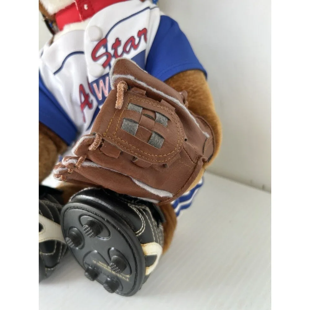 Vintage Build A Bear Boxer Dog Baseball Uniform All Star Plush Champ 18”